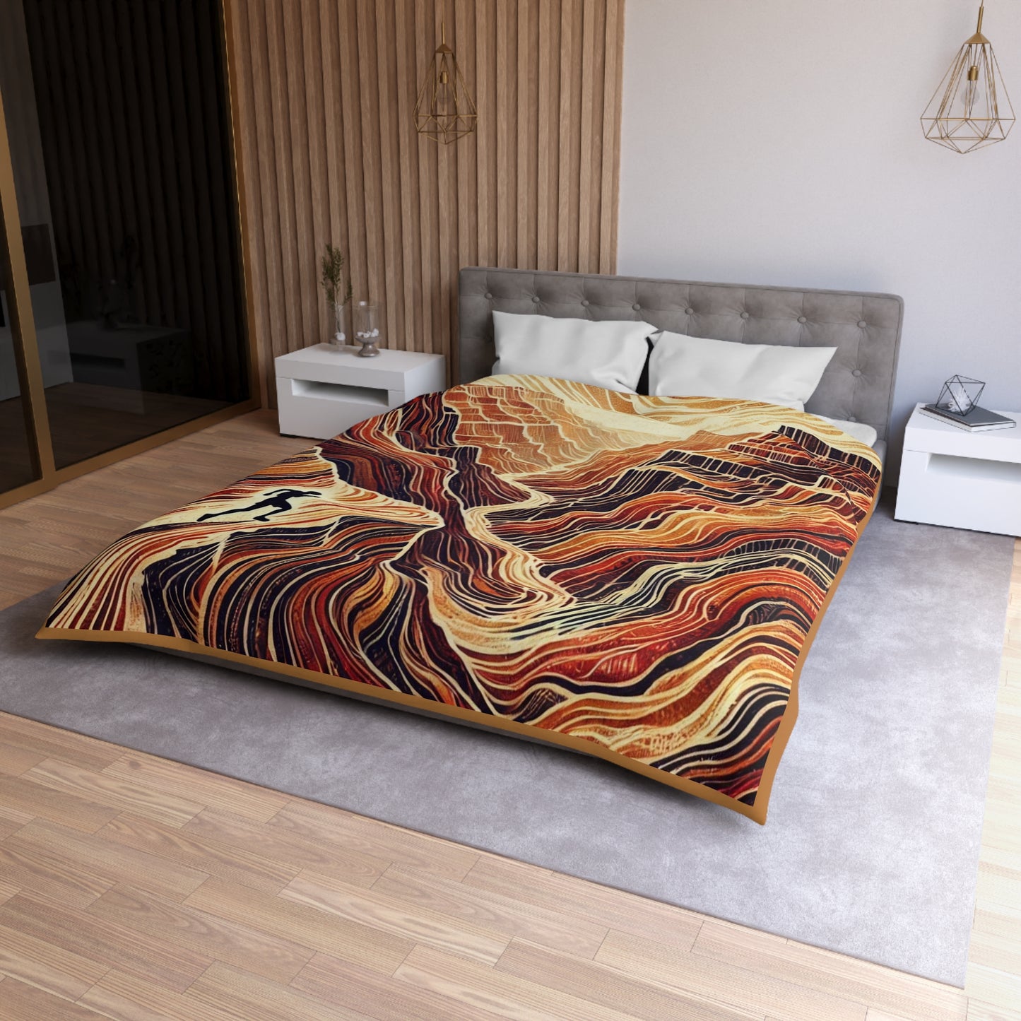 Rustic Canyon Runner Microfiber Duvet Cover | Nature-Inspired Bedding, Outdoor Bedroom Decor, Cozy Home Textile, Gift for Adventurers