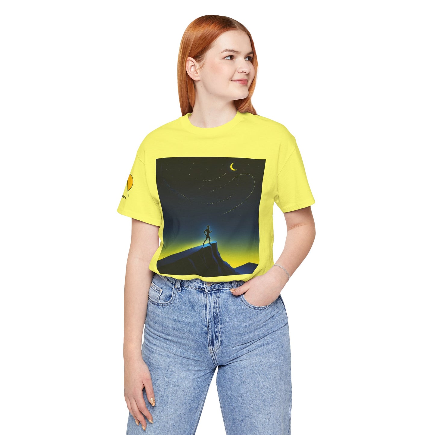 NOFLATMILES Night Shift Tee – Bella+Canvas 3001 (Moonrise Miles)