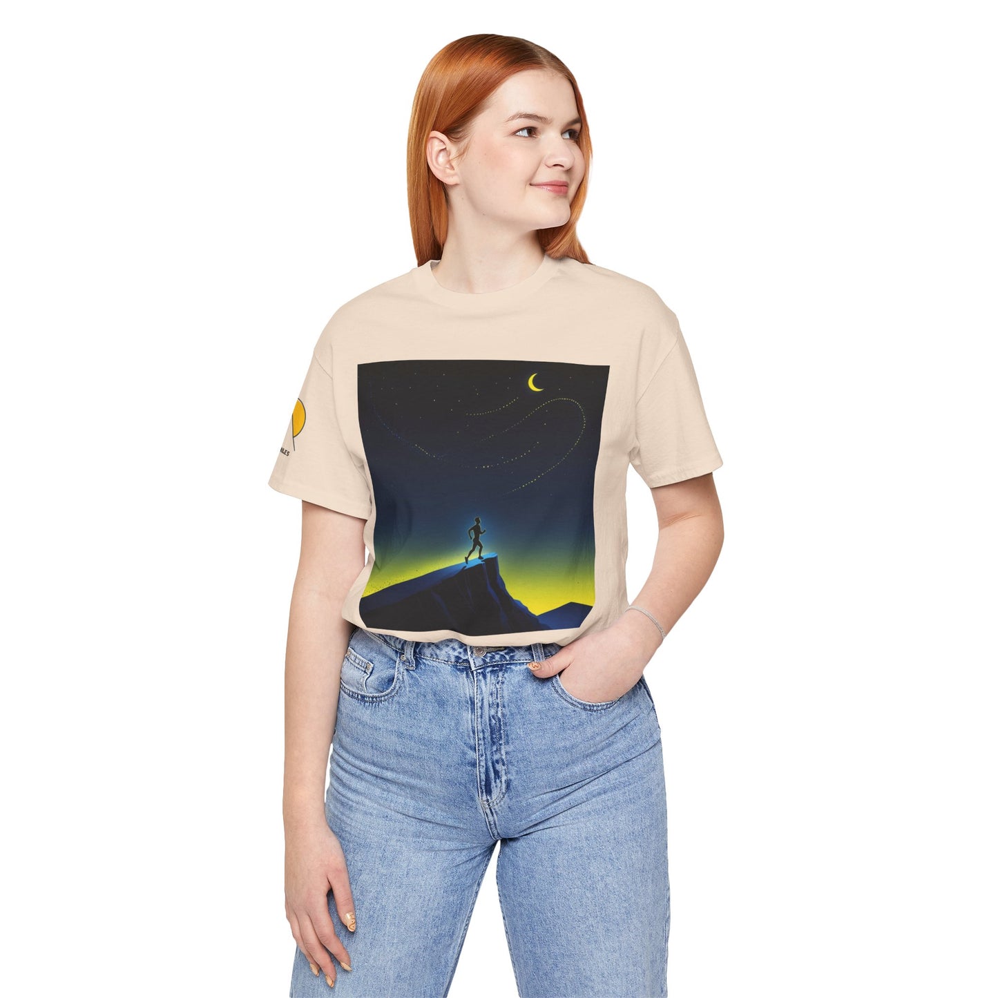 NOFLATMILES Night Shift Tee – Bella+Canvas 3001 (Moonrise Miles)