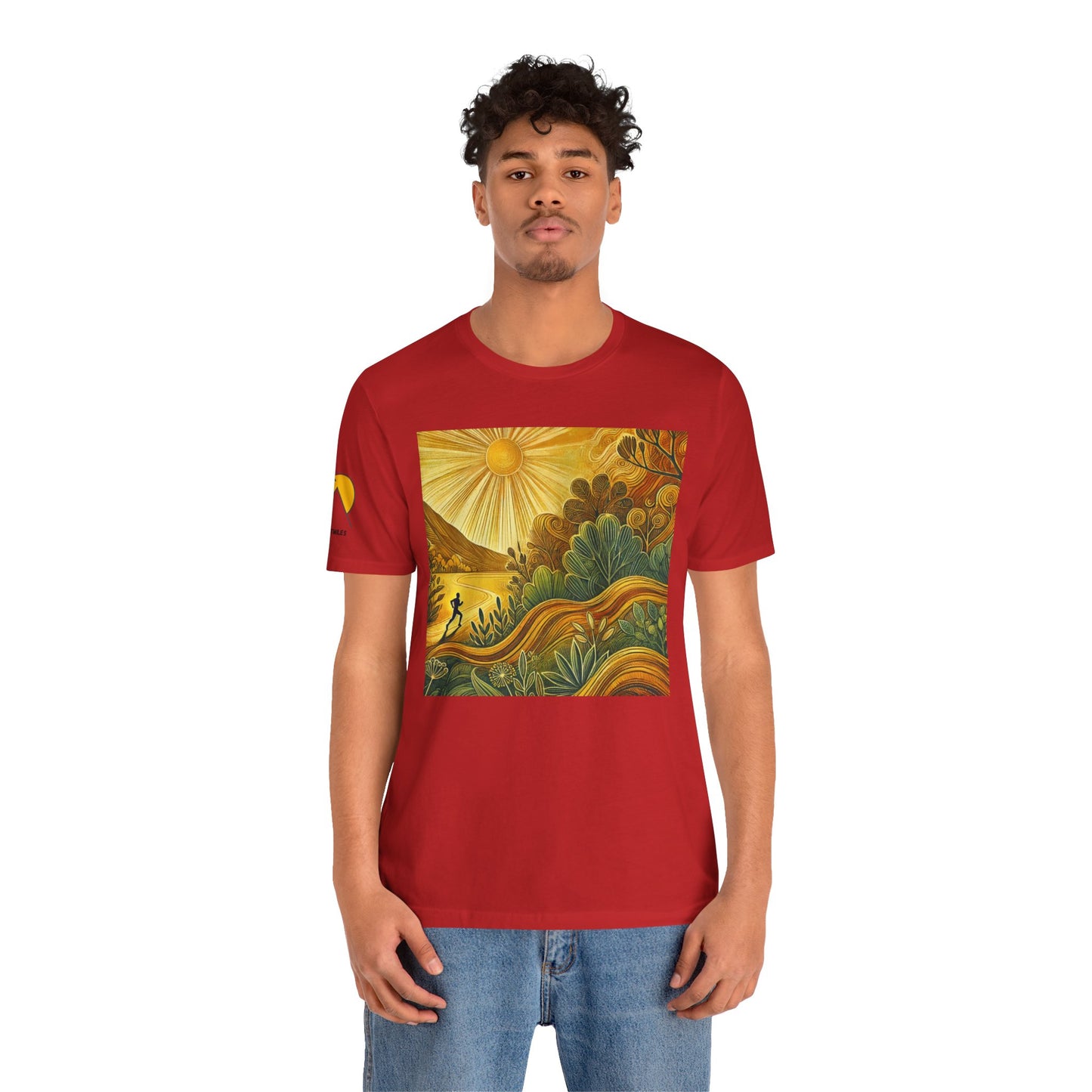 NOFLATMILES Sunburst Flow Tee – Bella+Canvas 3001