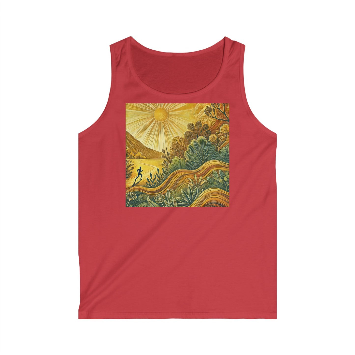 NOFLATMILES Sunburst Flow Men’s Tank – Softstyle